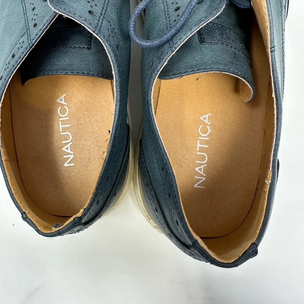 Nautica‎ Wingdeck Oxford Shoe Lace Up Blue Men's 13